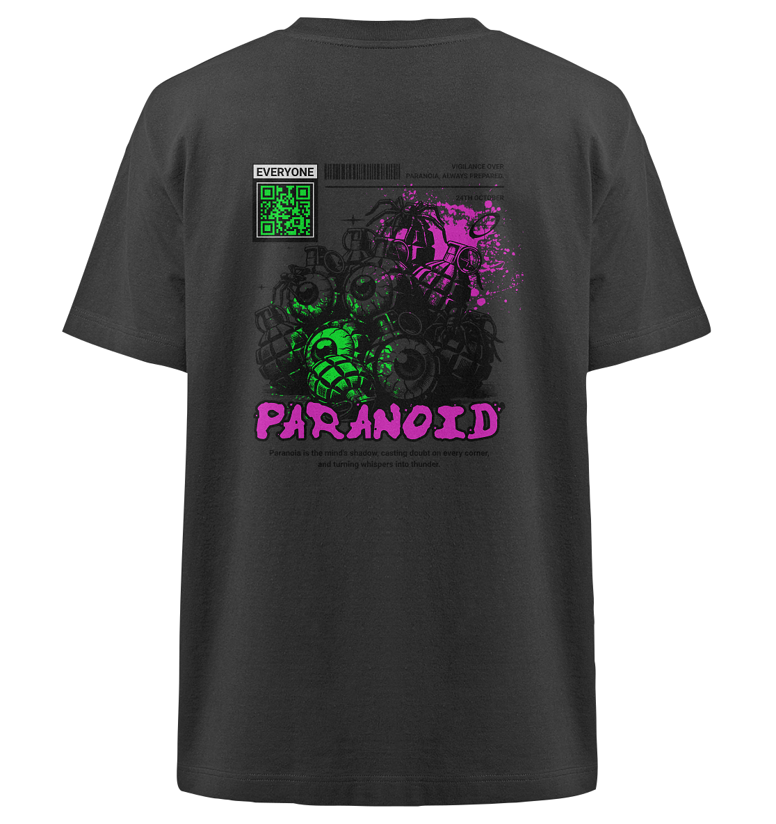 Trashball "Paranoid" - Heavy Oversized Organic Shirt