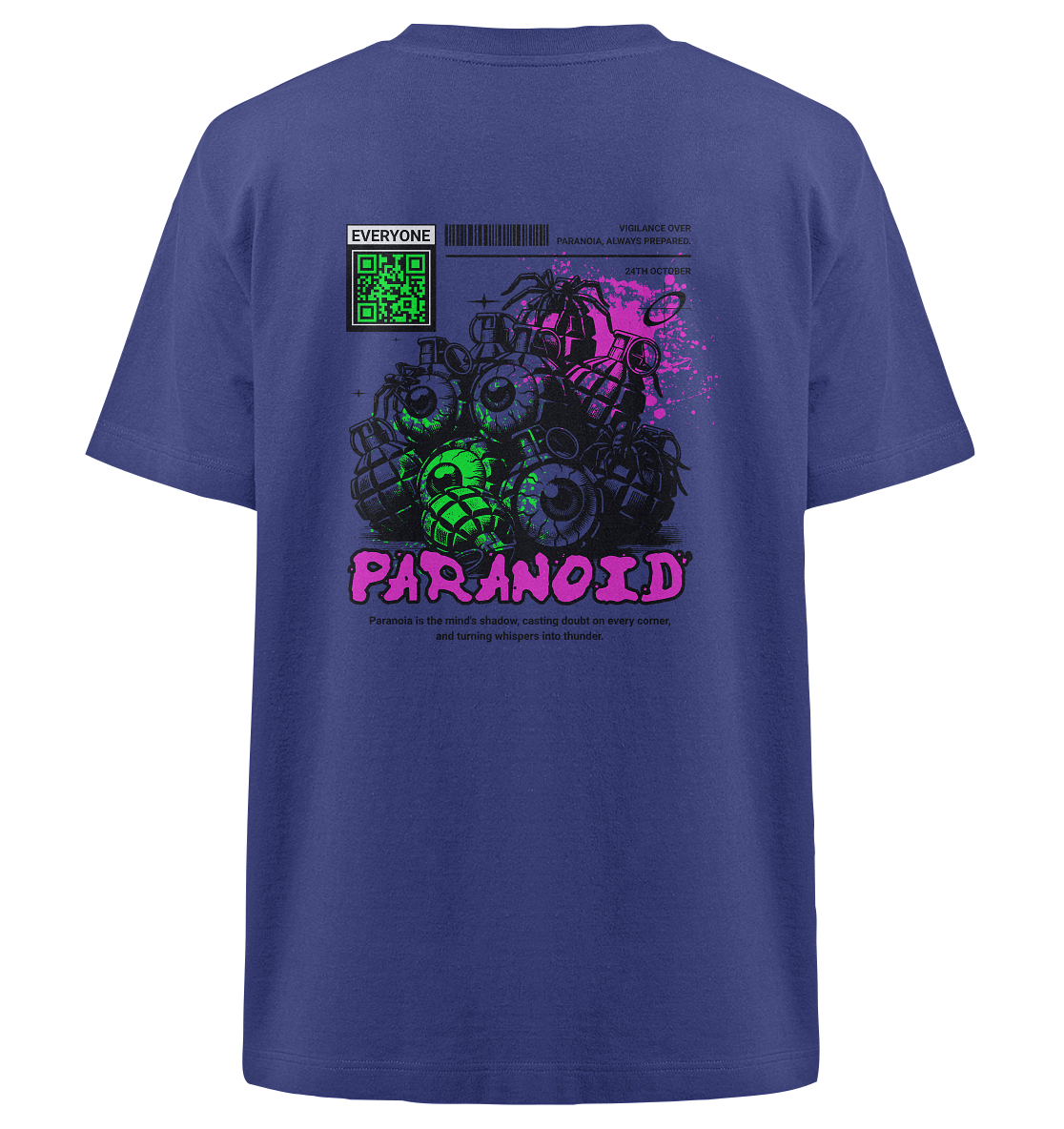 Trashball "Paranoid" - Heavy Oversized Organic Shirt