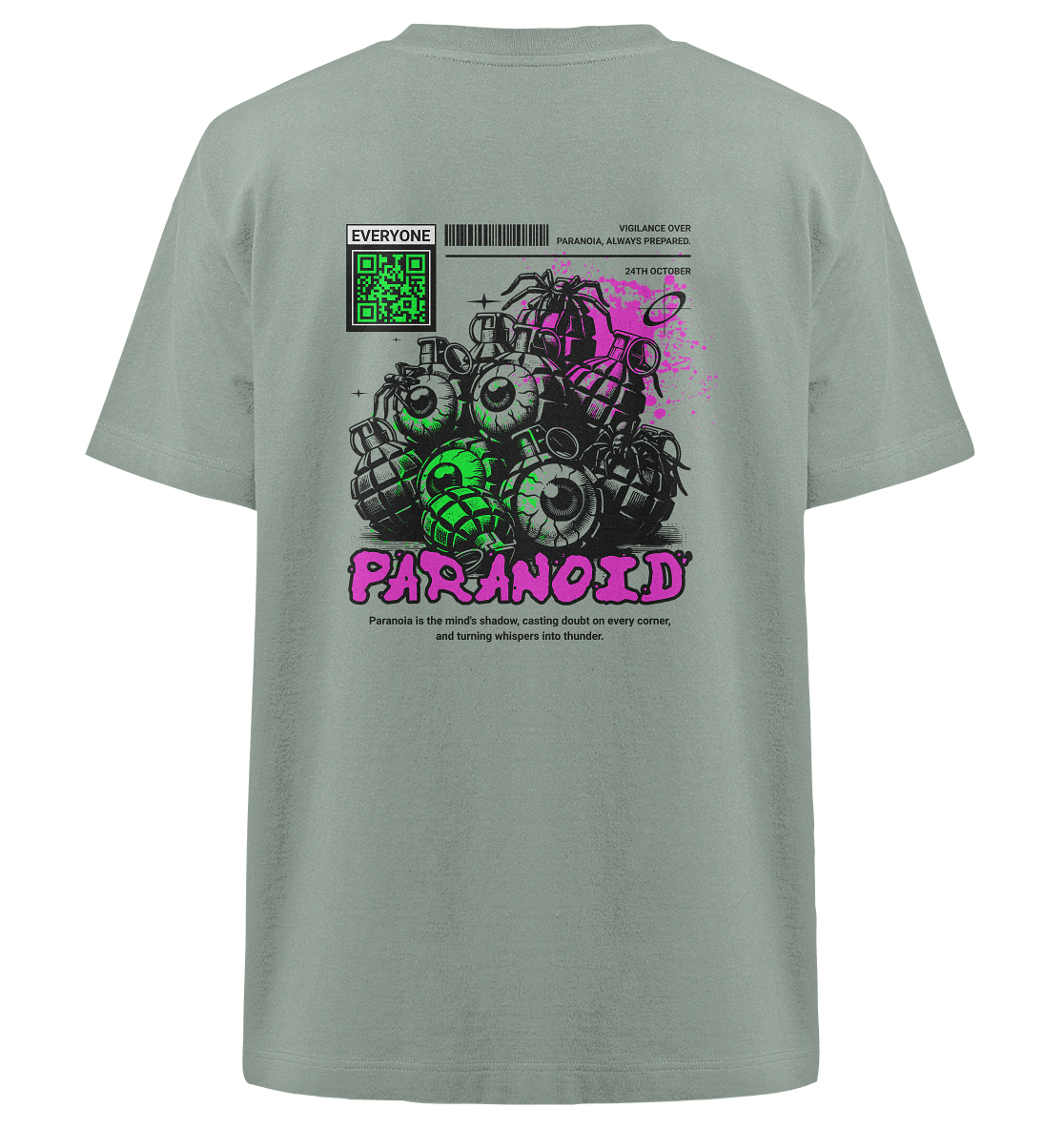Trashball "Paranoid" - Heavy Oversized Organic Shirt