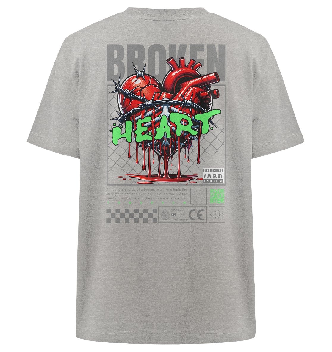 Trashball "Broken Heart" - Heavy Oversized Organic Shirt