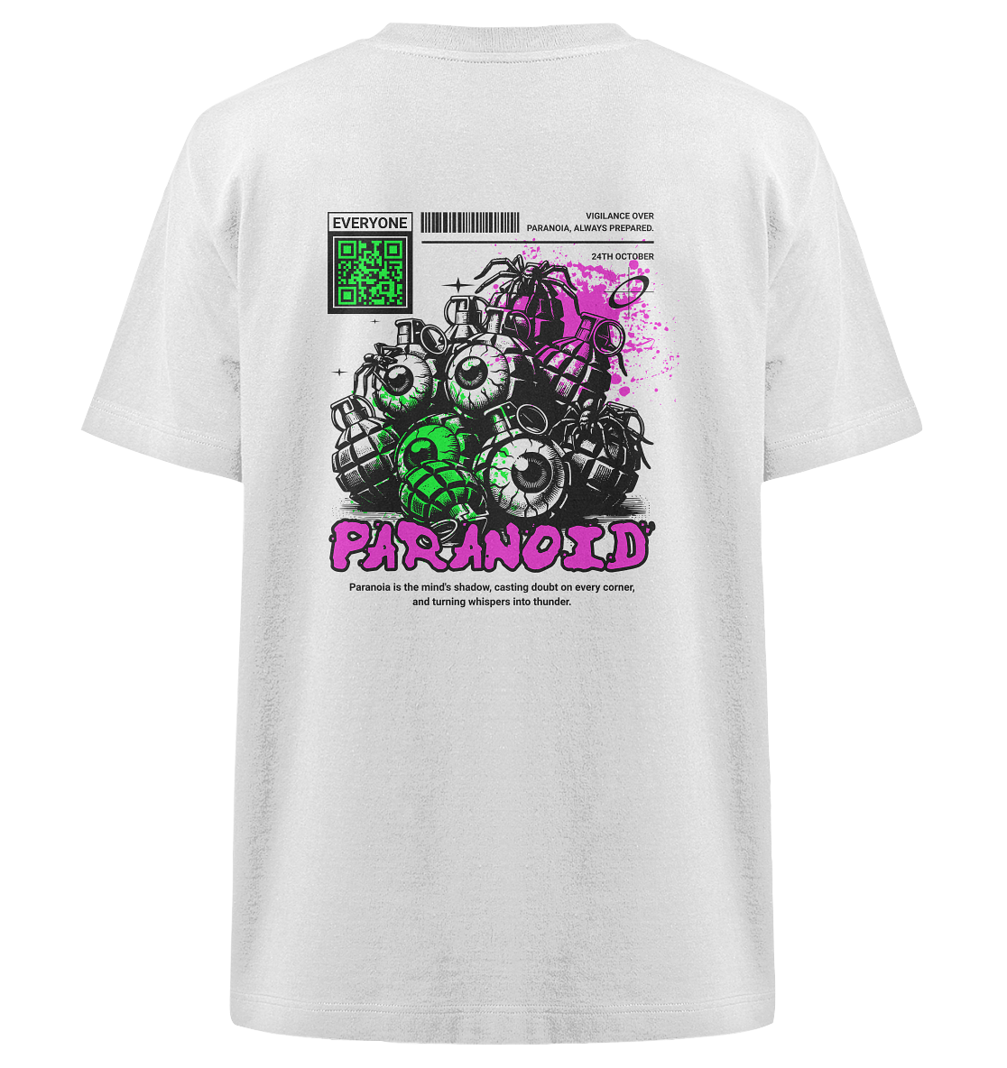 Trashball "Paranoid" - Heavy Oversized Organic Shirt