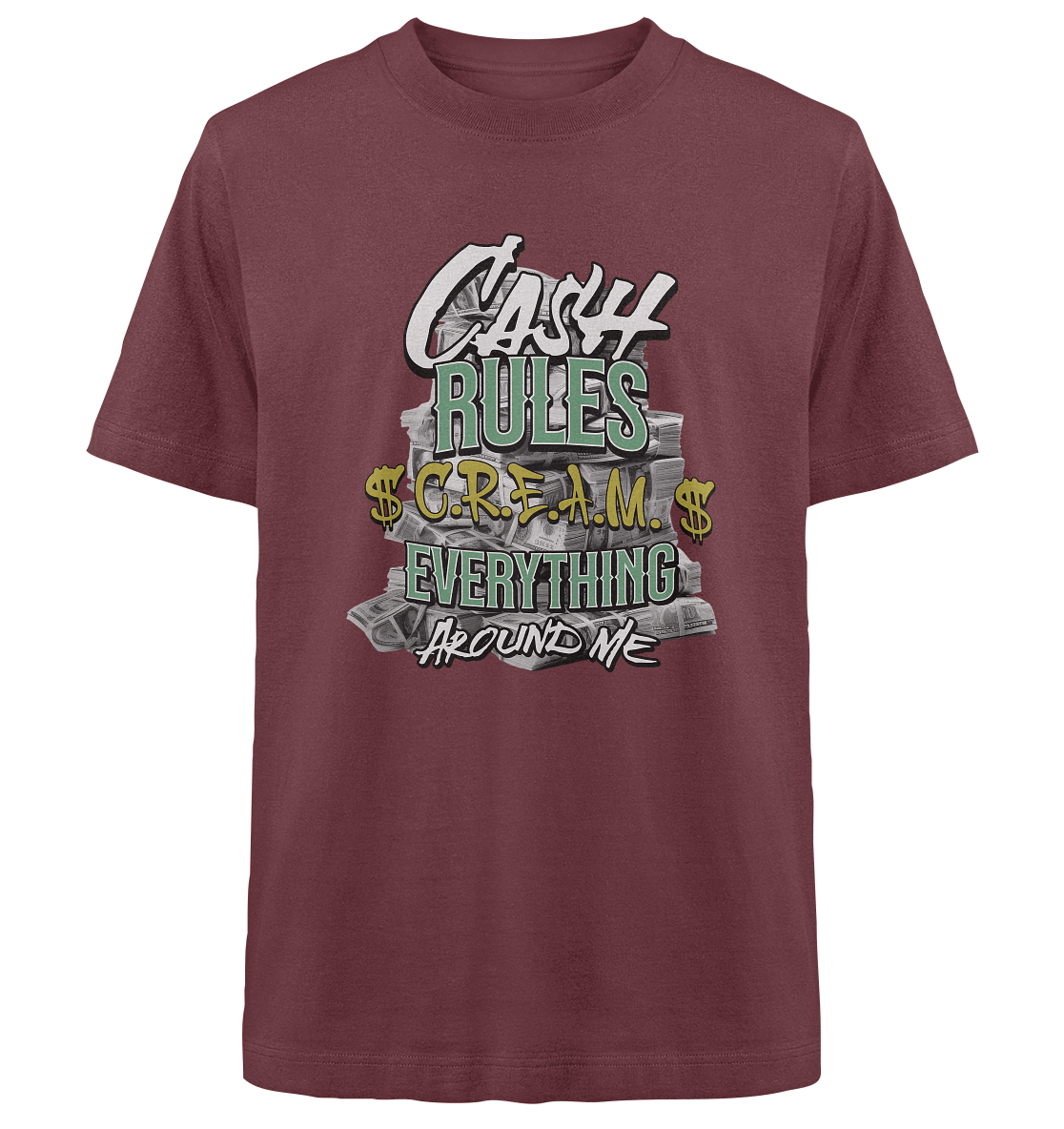 Trashball "C.R.E.A.M." - Heavy Oversized Organic Shirt