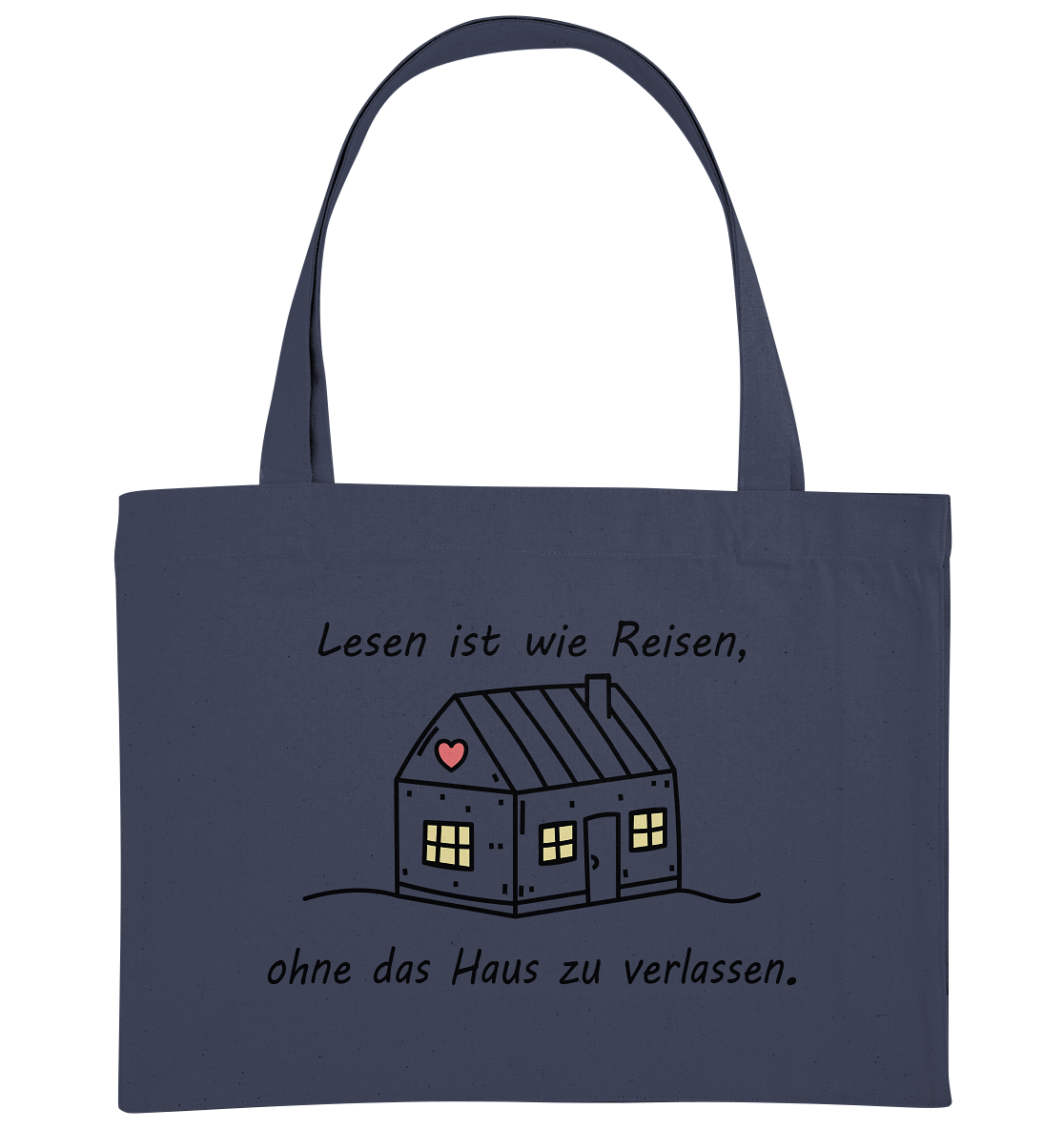 "Lesen ist wie Reisen" - Organic Shopping-Bag