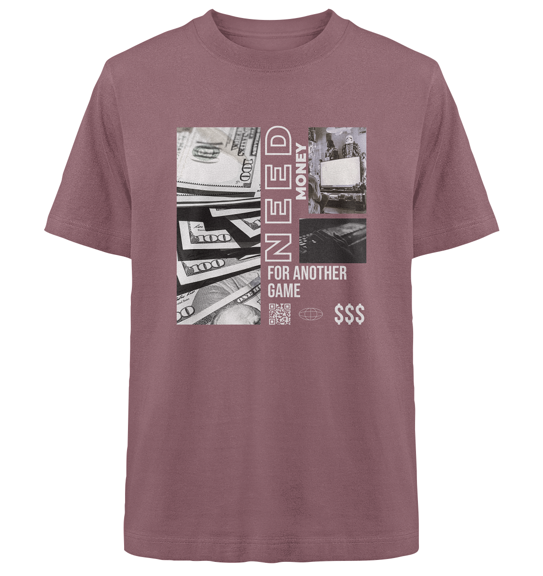 Trashball "Need Money" - Heavy Oversized Organic Shirt