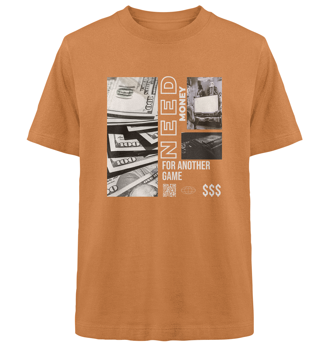 Trashball "Need Money" - Heavy Oversized Organic Shirt