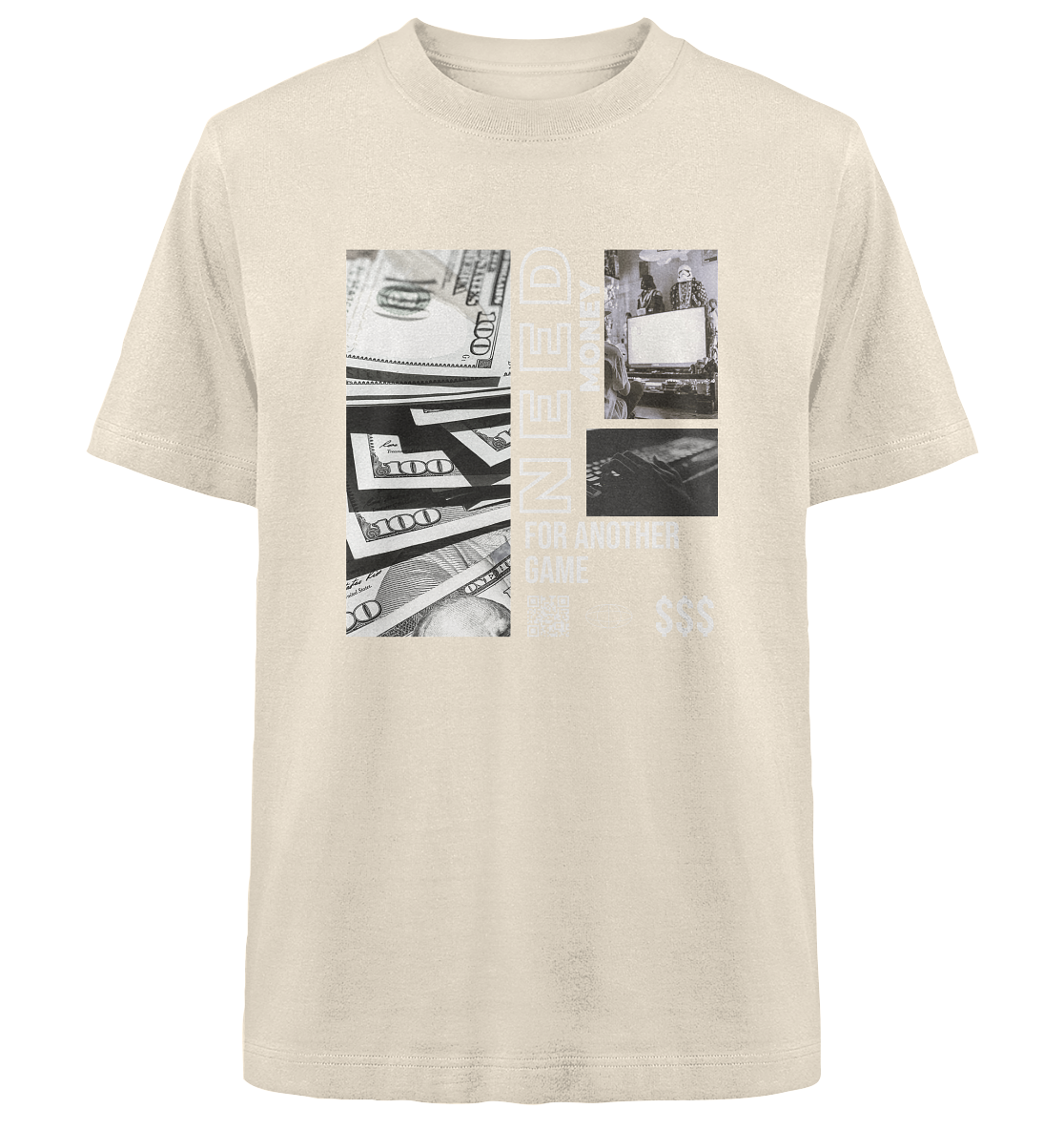 Trashball "Need Money" - Heavy Oversized Organic Shirt