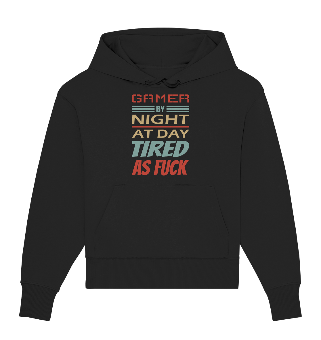 Trashball "Gamer by Night" - Organic Oversize Hoodie