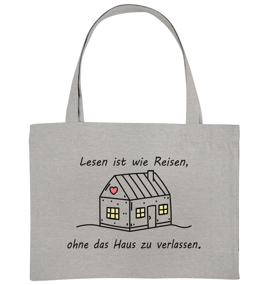 "Lesen ist wie Reisen" - Organic Shopping-Bag